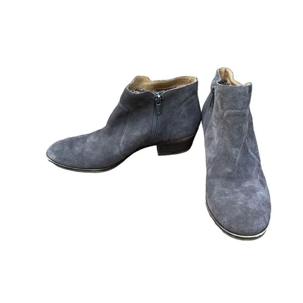 LUCKY BRAND BeTwixt Brown Suede Zip-up Bootie Size 8.5
